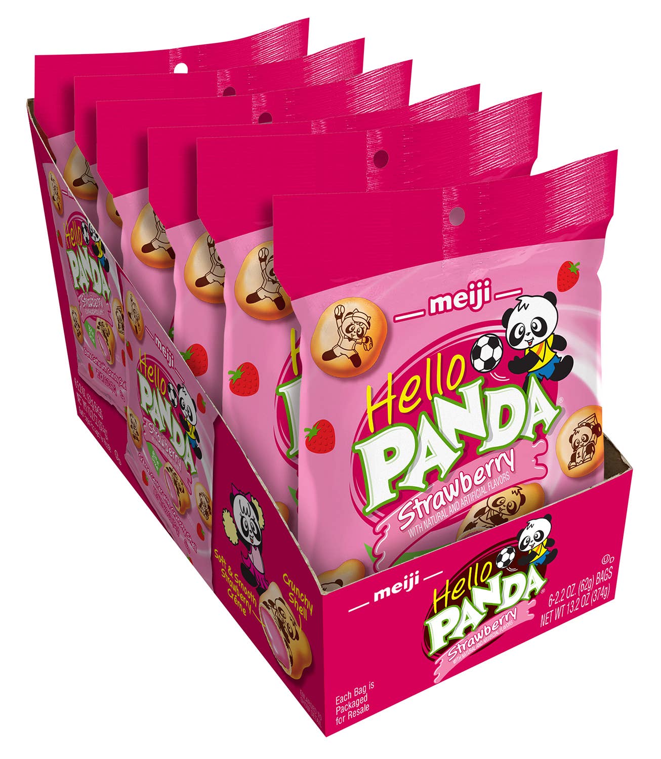 Meiji Hello Panda, Strawberry 2.2oz Bag