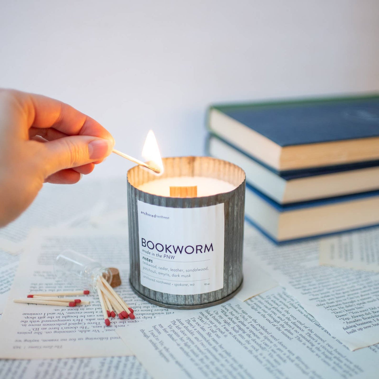 Fall Harvest Wood Wick Rustic Farmhouse Soy Candle: 10oz