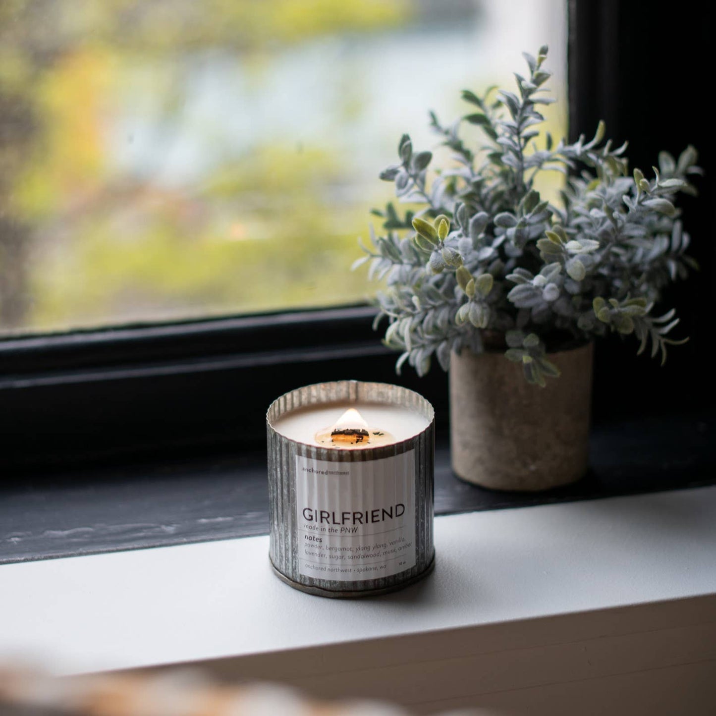 Lighthouse Rustic Vintage Farmhouse Wood Wick Candle: 10oz