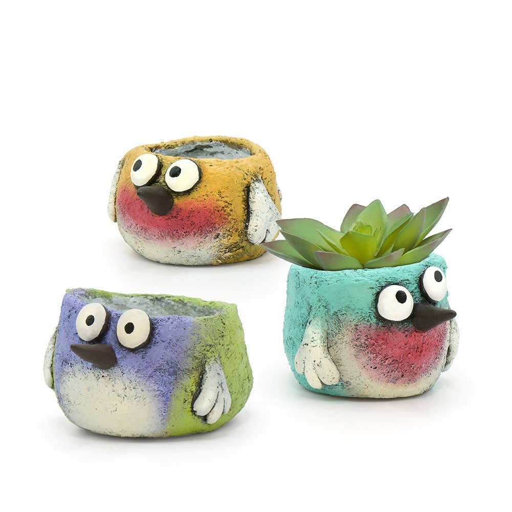 Beautiful Bird Blobhouse Planter (Assorted Colors)