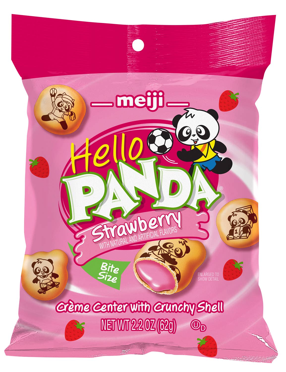 Meiji Hello Panda, Strawberry 2.2oz Bag