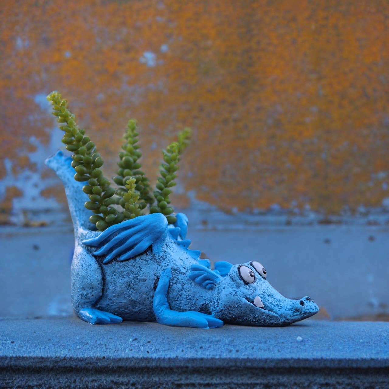 Lucky Blue Dragon Blobhouse Planter