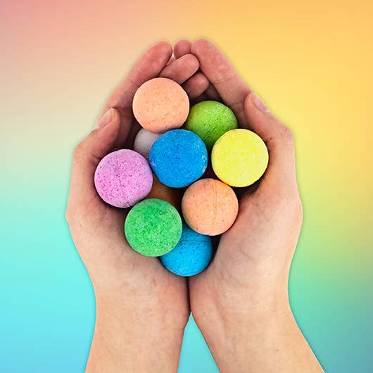 RAINBOW BATH BOMBS BATHROOM