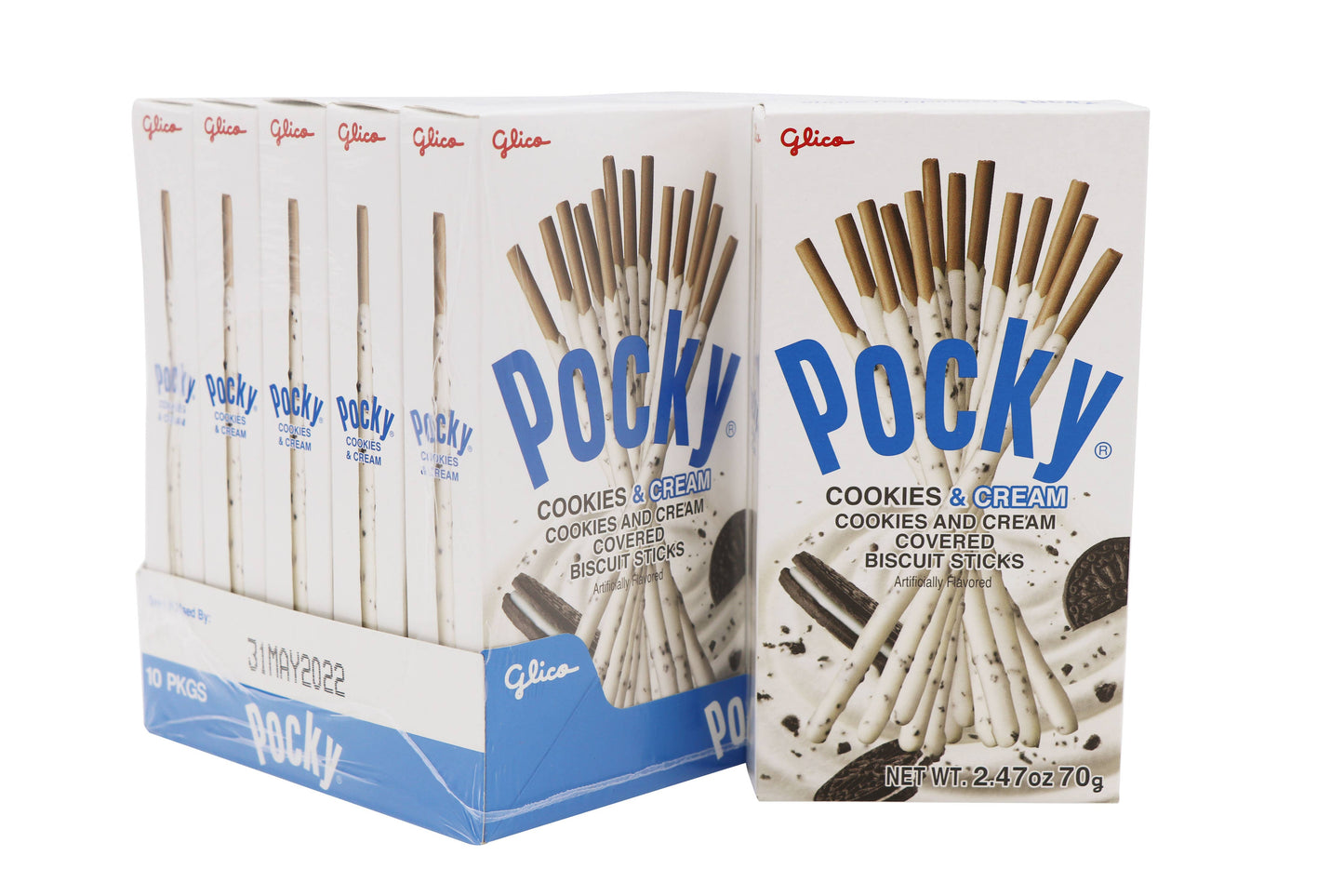 Pocky Cookies & Cream, 70g, 10ct