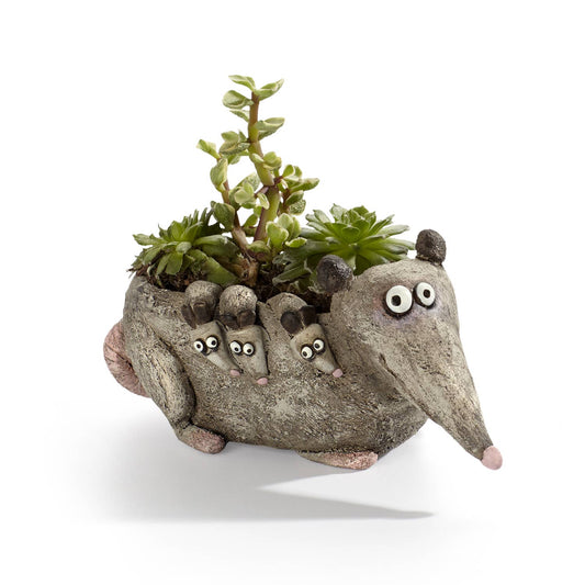 Hattie, the Mama Opossum Planter