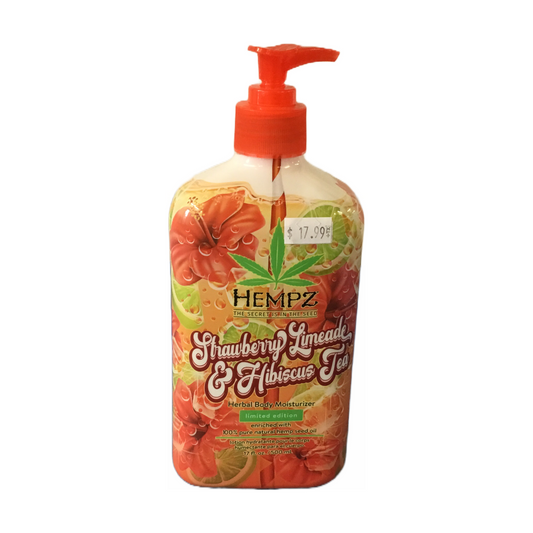 Herbal Body Moisturizier - Strawberry Limeade & Hibiscus Tea - 17 oz