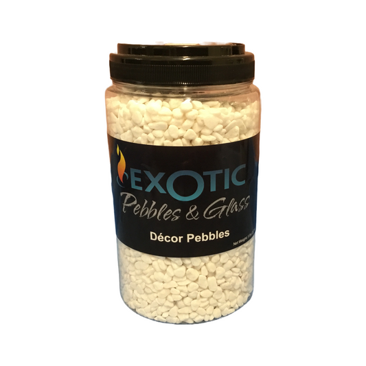 Exotic Pebbles & Glass - White Bean Pebbles