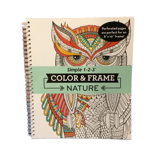 Simple 1-2-3 Nature Adult Coloring Book