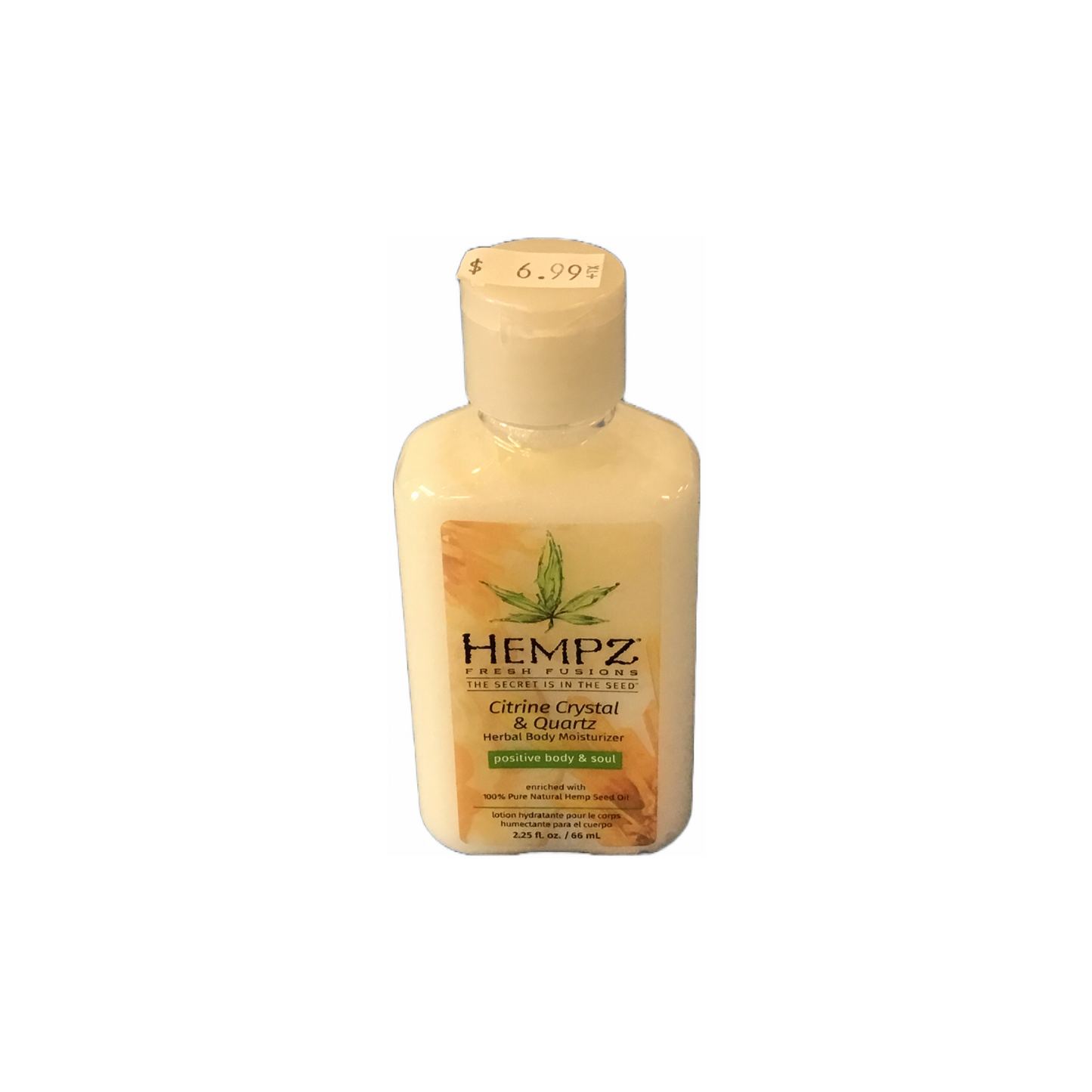 Herbal Body Moisturizer - Citrine Crystal & Quartz - 2.25 oz