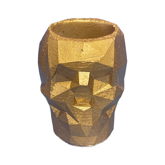 2" Gold Skull Pot