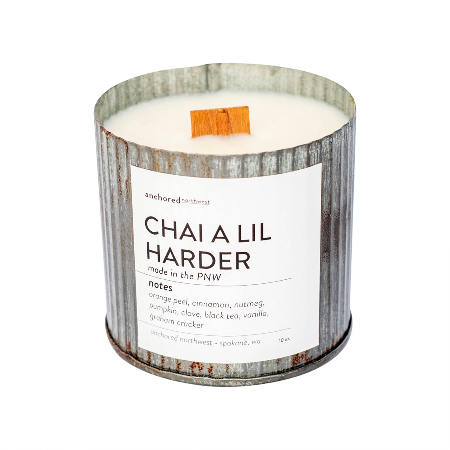 Chai a lil Harder Wood Wick Rustic Farmhouse Soy Candle